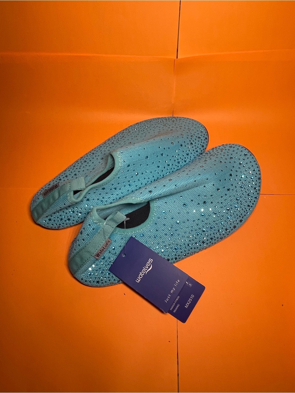 Seafoam Sparkle Slip-On Women’s Slippers by